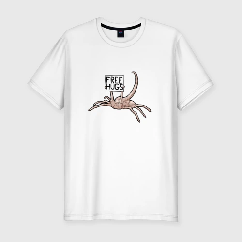 Мужская футболка хлопок Slim Free hugs