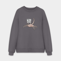 Мужской свитшот oversize без начеса хлопок Free hugs