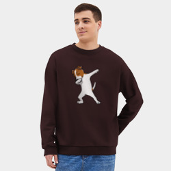 Мужской свитшот oversize без начеса хлопок Джек победитель - фото 2