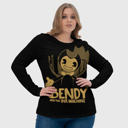 Женский лонгслив 3D Bendy and the ink machine 20, цвет 3D печать - фото 6