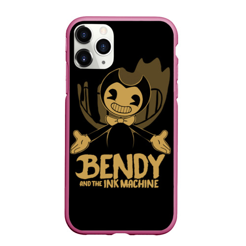 Чехол для iPhone 11 Pro Max матовый Bendy and the ink machine 20, цвет малиновый