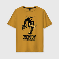 Женская футболка хлопок Oversize Bendy and the ink machine 21