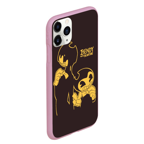 Чехол для iPhone 11 Pro Max матовый Bendy and the ink machine 18, цвет розовый - фото 3