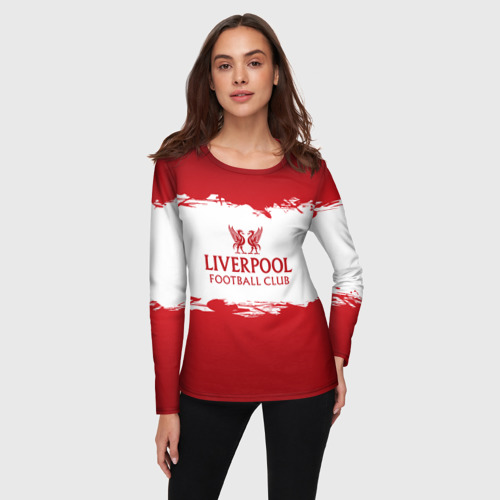 Женский лонгслив 3D Liverpool FC, цвет 3D печать - фото 3