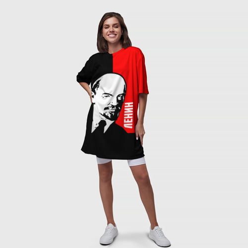 Платье-футболка 3D Ленин, цвет 3D печать - фото 5