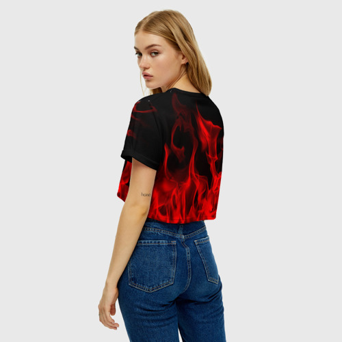 Женская футболка Crop-top 3D SKRILLEX, цвет 3D печать - фото 5