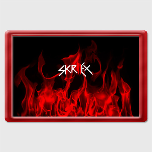 Магнит 45*70 SKRILLEX, цвет красный