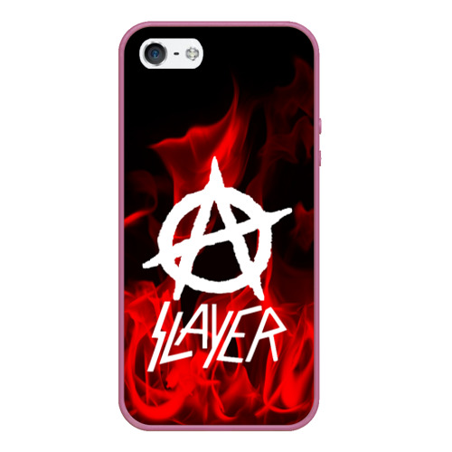 Чехол для iPhone 5/5S матовый Slayer, цвет розовый