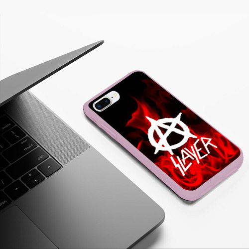 Чехол для iPhone 7Plus/8 Plus матовый Slayer, цвет розовый - фото 5