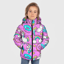 Зимняя куртка для мальчиков 3D Котики и Единороги - фото 2