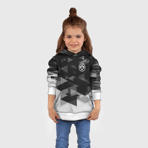 Детская толстовка 3D Borussia Geometry Sport, цвет белый - фото 4