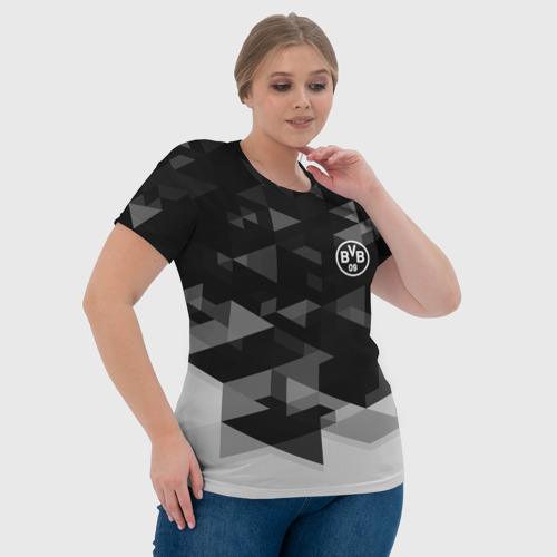 Женская футболка 3D Borussia Geometry Sport, цвет 3D печать - фото 6