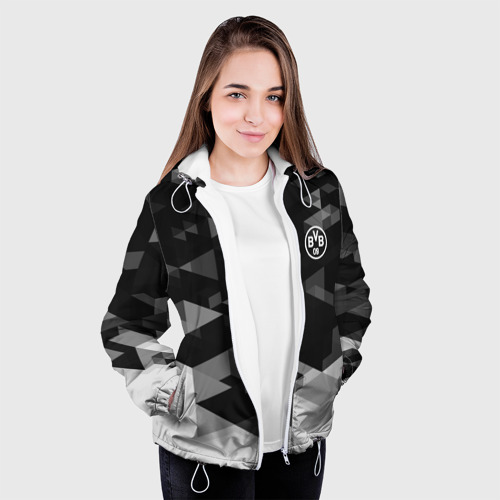 Женская куртка 3D Borussia Geometry Sport, цвет белый - фото 4