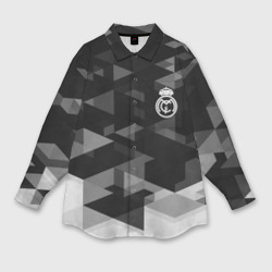 Женская рубашка oversize 3D Real Madrid Geometry Sport