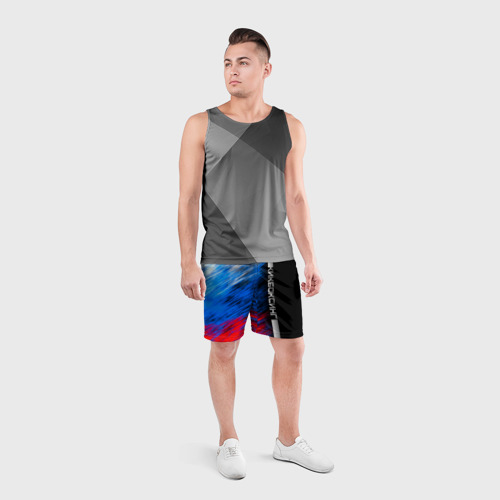 Мужские шорты спортивные с принтом Кикбоксинг, вид сбоку #3