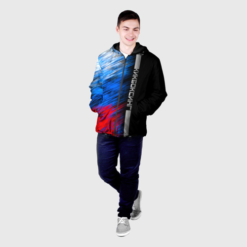 Мужская куртка 3D с принтом Кикбоксинг, фото на моделе #1