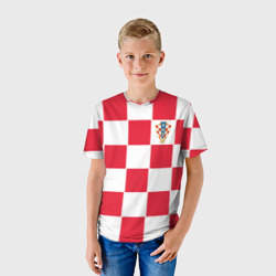 Детская футболка 3D Хорватия домашняя форма 2018 - фото 2