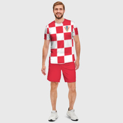 Костюм с принтом Хорватия домашняя форма 2018 для любого человека, вид спереди №2. Цвет основы: белый