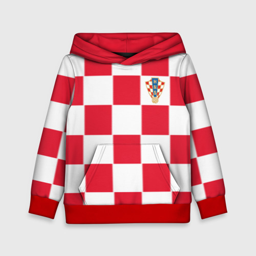 Детская толстовка 3D Хорватия домашняя форма 2018, цвет красный