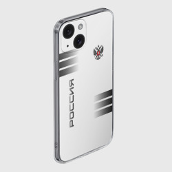 Чехол для iPhone 15 силиконовый с защитой камеры Россия - фото 2