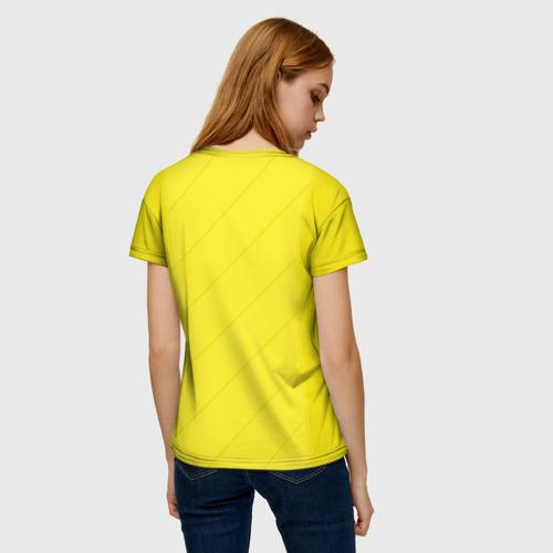 Женская футболка 3D Швеция домашняя форма ЧМ 2018, цвет 3D печать - фото 4