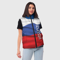 Женский жилет утепленный 3D Флаг России - фото 2