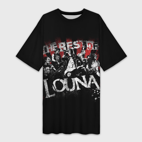 Платье-футболка с принтом The best of Louna, вид спереди №1
