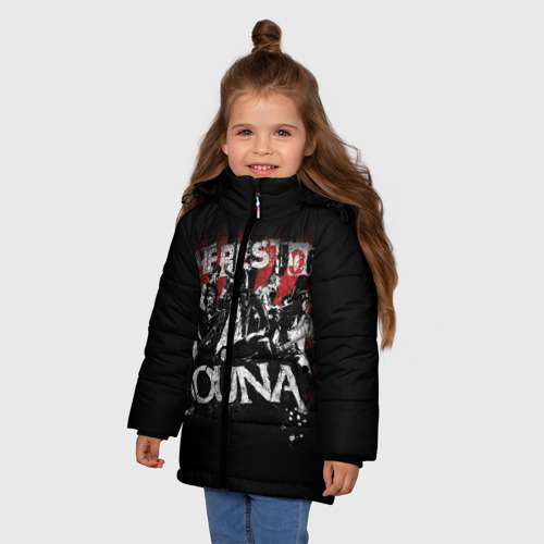 Зимняя куртка для девочек 3D The best of Louna, цвет светло-серый - фото 3