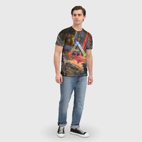 Мужская футболка 3D с принтом Ark: Survival Evolved, вид сбоку #3