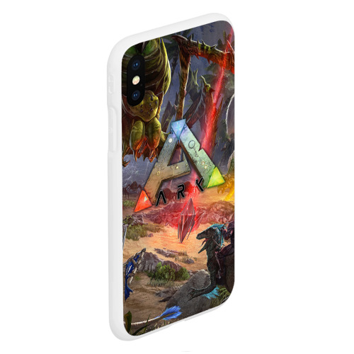 Чехол для iPhone XS Max матовый Ark: Survival Evolved, цвет белый - фото 3