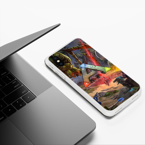 Чехол для iPhone XS Max матовый Ark: Survival Evolved, цвет белый - фото 5