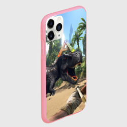 Чехол для iPhone 11 Pro Max матовый Ark Survival Evolved - тиранозавр рычит - фото 2