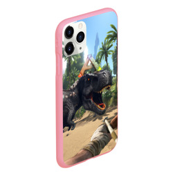 Чехол для iPhone 11 Pro Max матовый Ark Survival Evolved - тиранозавр рычит - фото 2