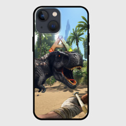 Чехол для iPhone 13 mini Ark Survival Evolved - тиранозавр рычит