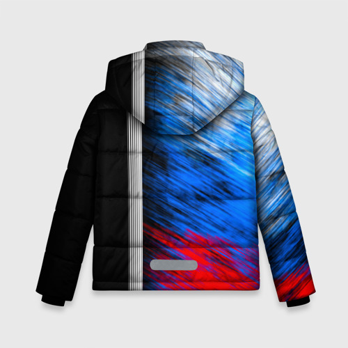 Зимняя куртка для мальчиков 3D с принтом Зарипов Денис, вид сзади #1