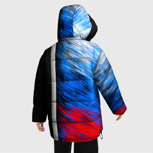 Женская зимняя куртка 3D с принтом Зарипов Денис, вид сзади #2
