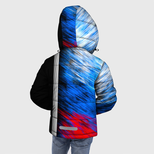 Зимняя куртка для мальчиков 3D с принтом Зарипов Денис, вид сзади #2