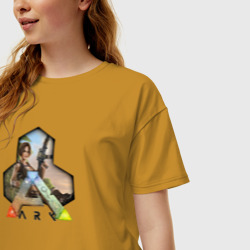 Женская футболка хлопок Oversize Ark Survival Evolved - фото 2