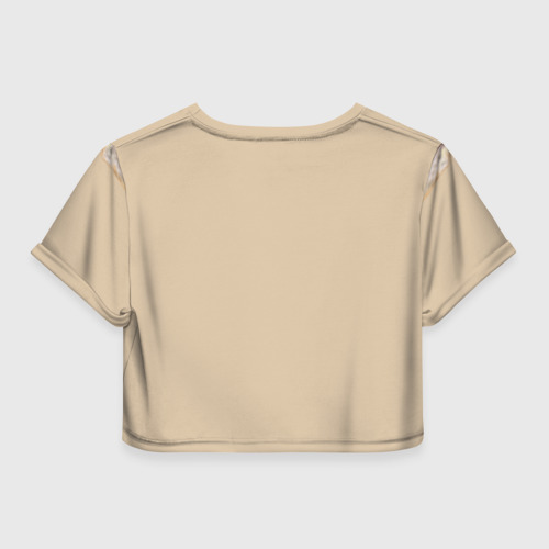 Женская футболка Crop-top 3D Pembroke, цвет 3D печать - фото 2