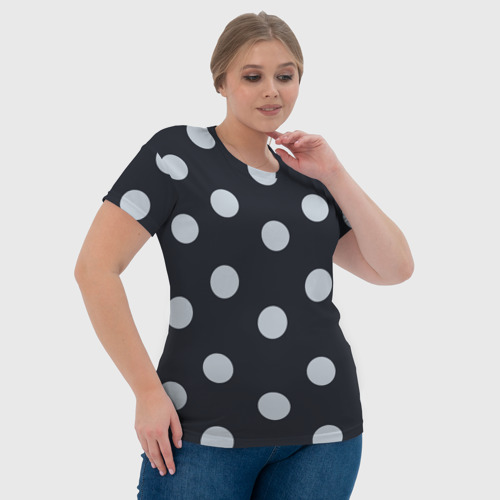 Женская футболка 3D Крупный горох, цвет 3D печать - фото 6