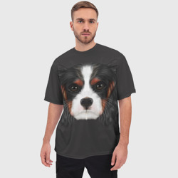 Мужская футболка oversize 3D Cavalier King Charles - фото 2