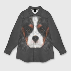 Женская рубашка oversize 3D Cavalier King Charles