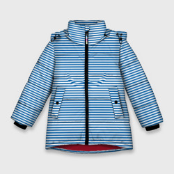 Зимняя куртка для девочек 3D Тельняшка Якорь