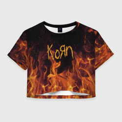 Женская футболка Crop-top 3D Korn