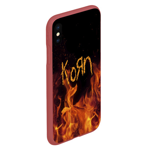 Чехол для iPhone XS Max матовый Korn, цвет красный - фото 3