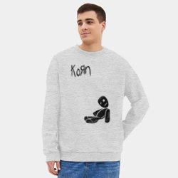 Мужской свитшот oversize без начеса хлопок Korn - фото 2