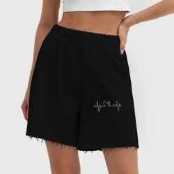 Женские шорты oversize футер хлопок HeartbeatCat - фото 2
