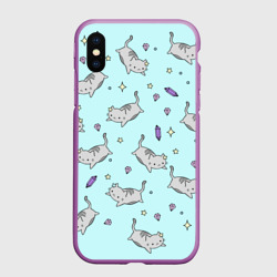 Чехол для iPhone XS Max матовый Кавайные котики