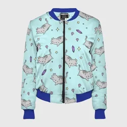 Женский бомбер 3D Кавайные котики