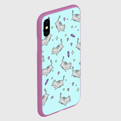 Чехол для iPhone XS Max матовый Кавайные котики - фото 2